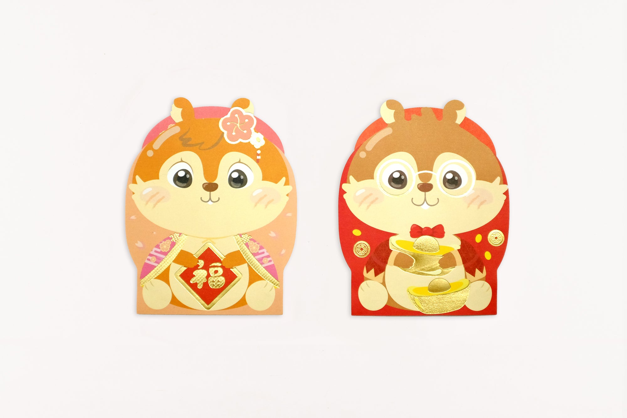 Cartoon Squirrel Red Packet (Pack of 6) 松鼠利是封 (六個裝) – Celebrations