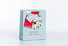 Bunny with Floral Christmas Wreath Gift Bag