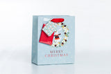 Bunny with Floral Christmas Wreath Gift Bag